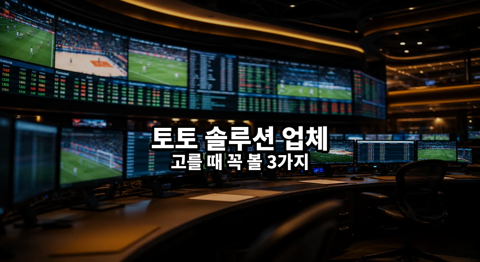 토토 솔루션 업체 고를 때 꼭 볼 3가지